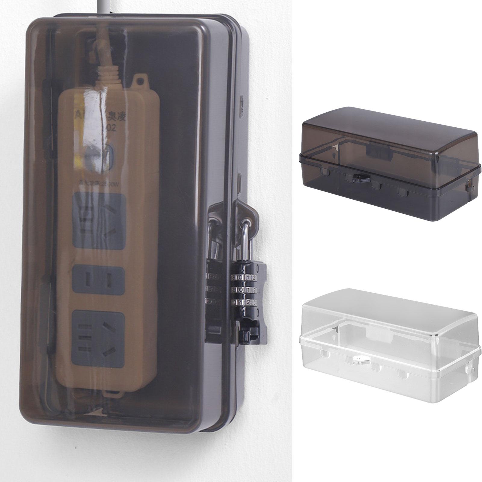Outdoor Power Strip With Cover - Durable Plastic Plug Box Anti-theft Waterproof