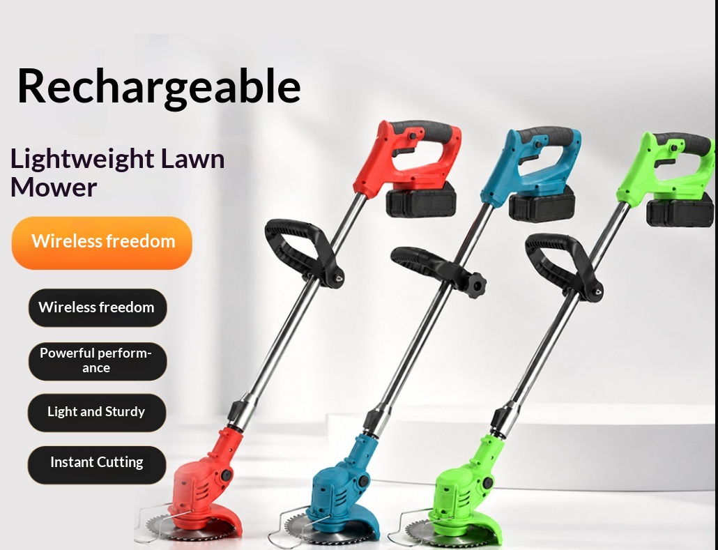 Lawn Mower Battery - New Cordless Handheld Electric Grass Trimmer