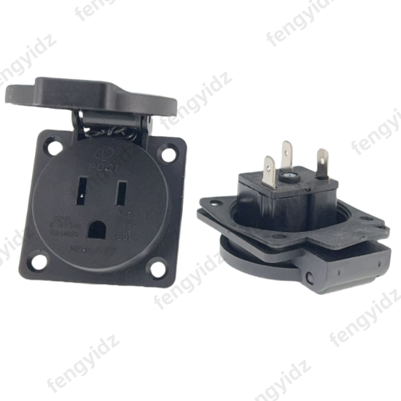 Black 125V 15A 20A IP44 CE Ame - Outdoor Power Receptacle 评论和价格