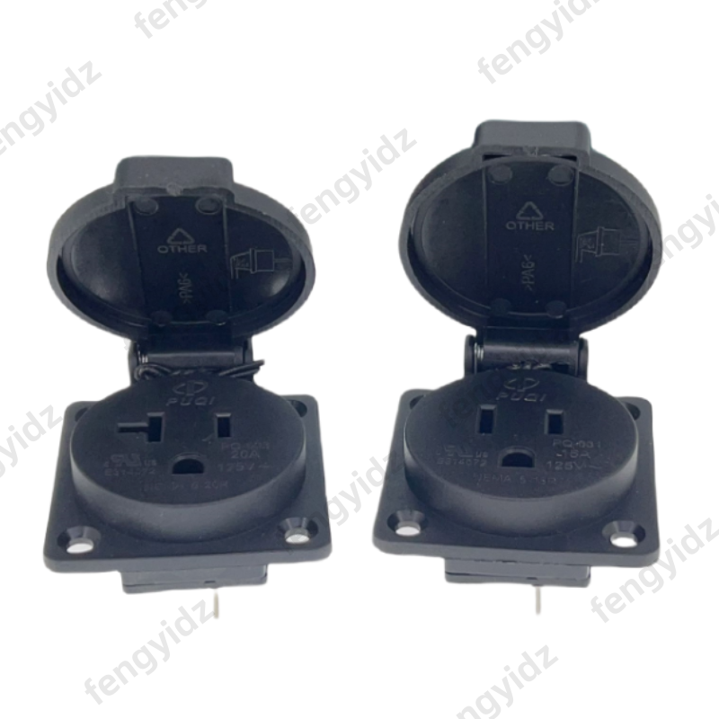 Black 125V 15A 20A IP44 CE Ame - Outdoor Power Receptacle 评论和价格