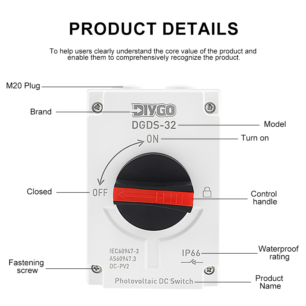 Rotation Handle DC Photovoltai - Outdoor Power Disconnect 评论和价格