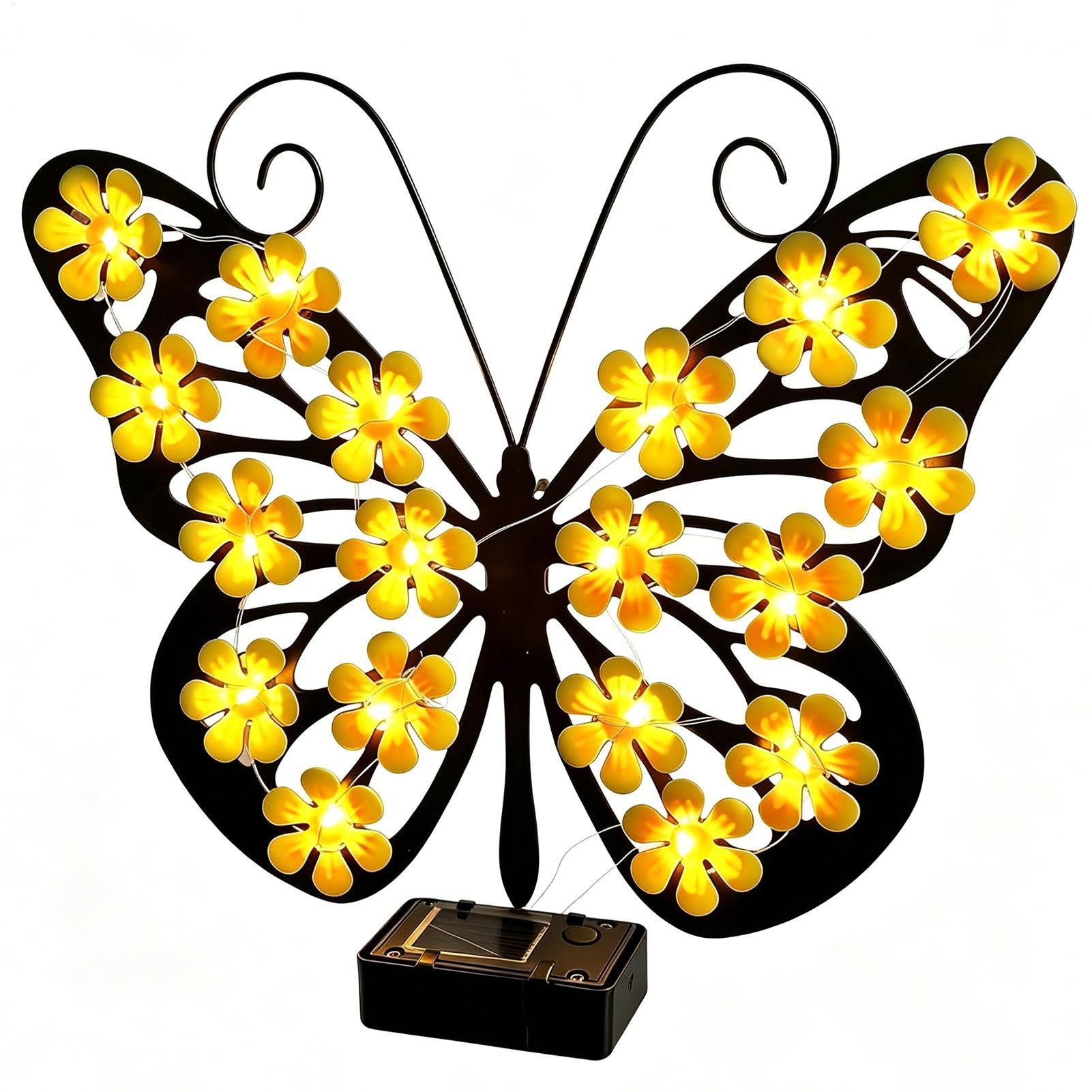 Solar Garden Lights Metal Art  - Outdoor Power Outlet Solar 评论和价格