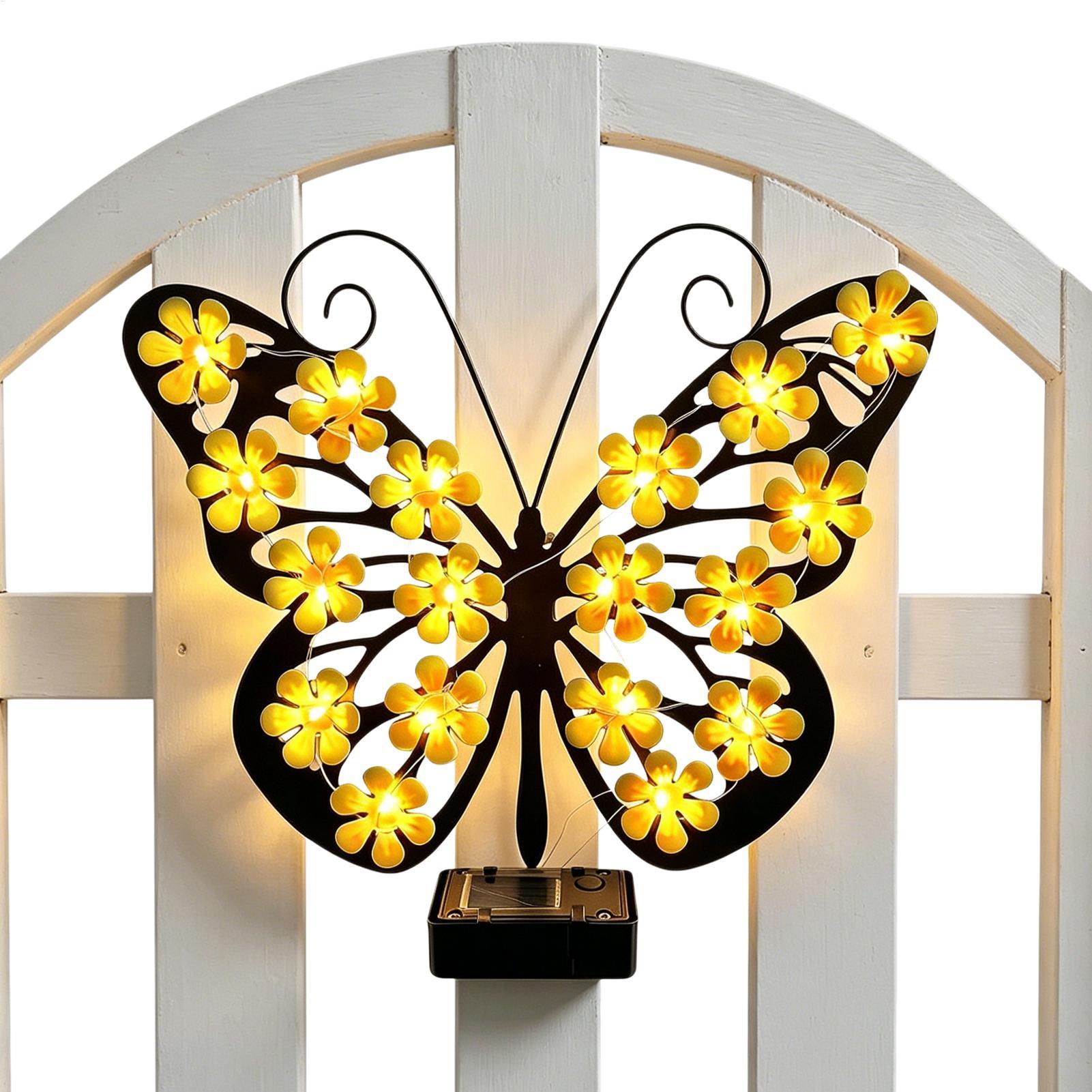 Solar Garden Lights Metal Art  - Outdoor Power Outlet Solar 评论和价格