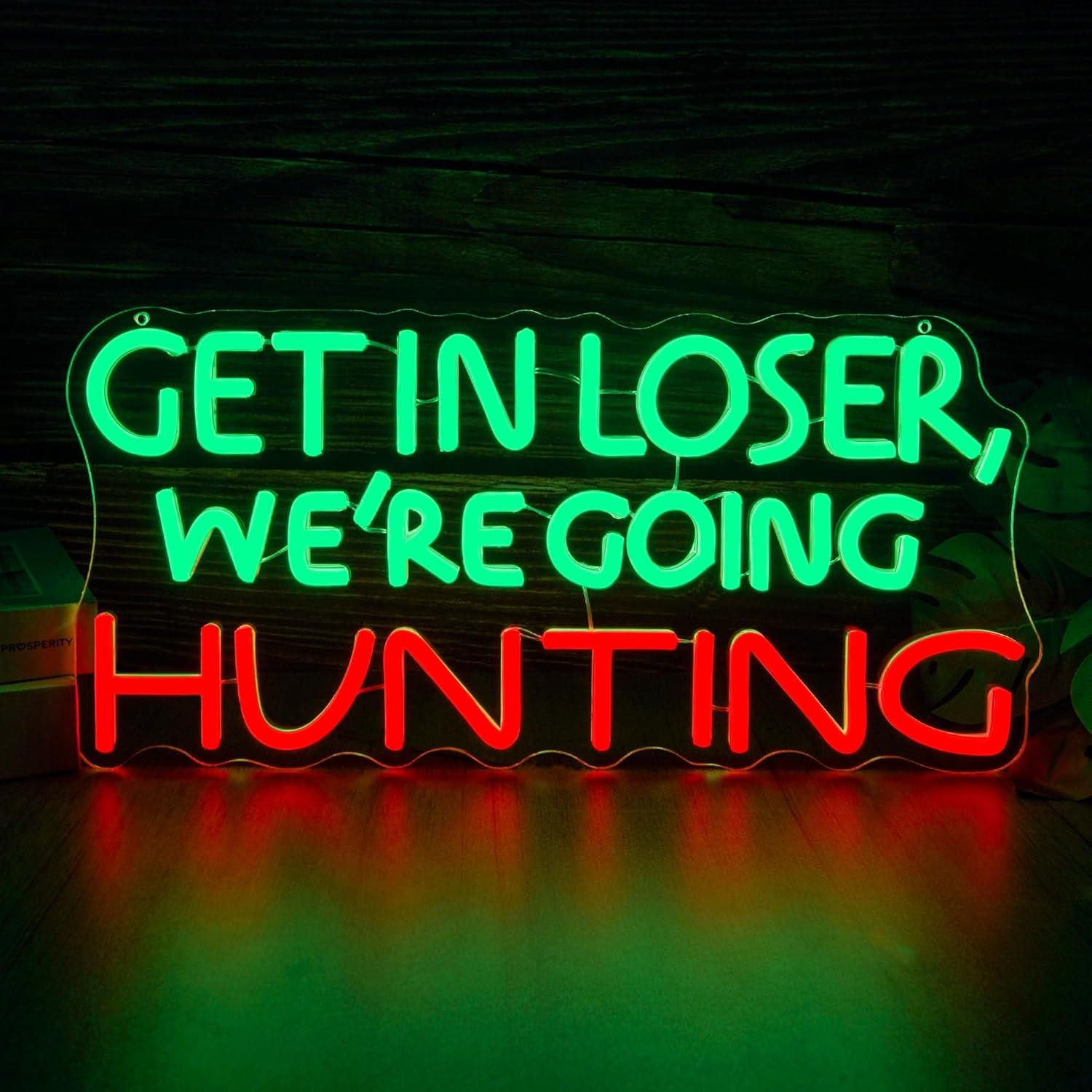 Funny Hunting Neon Sign LED Li - Outdoor Powerwall 评论和价格