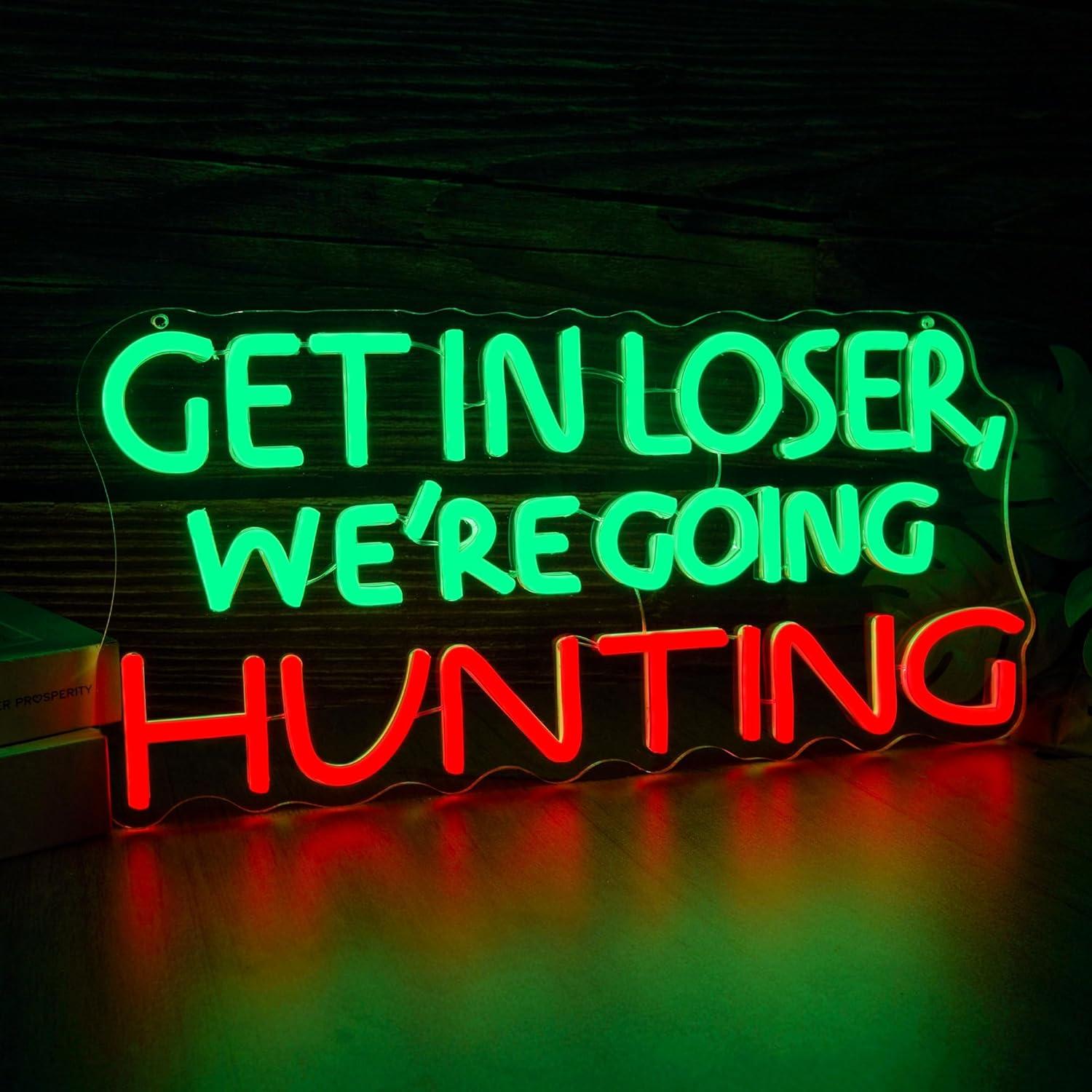 Funny Hunting Neon Sign LED Li - Outdoor Powerwall 评论和价格