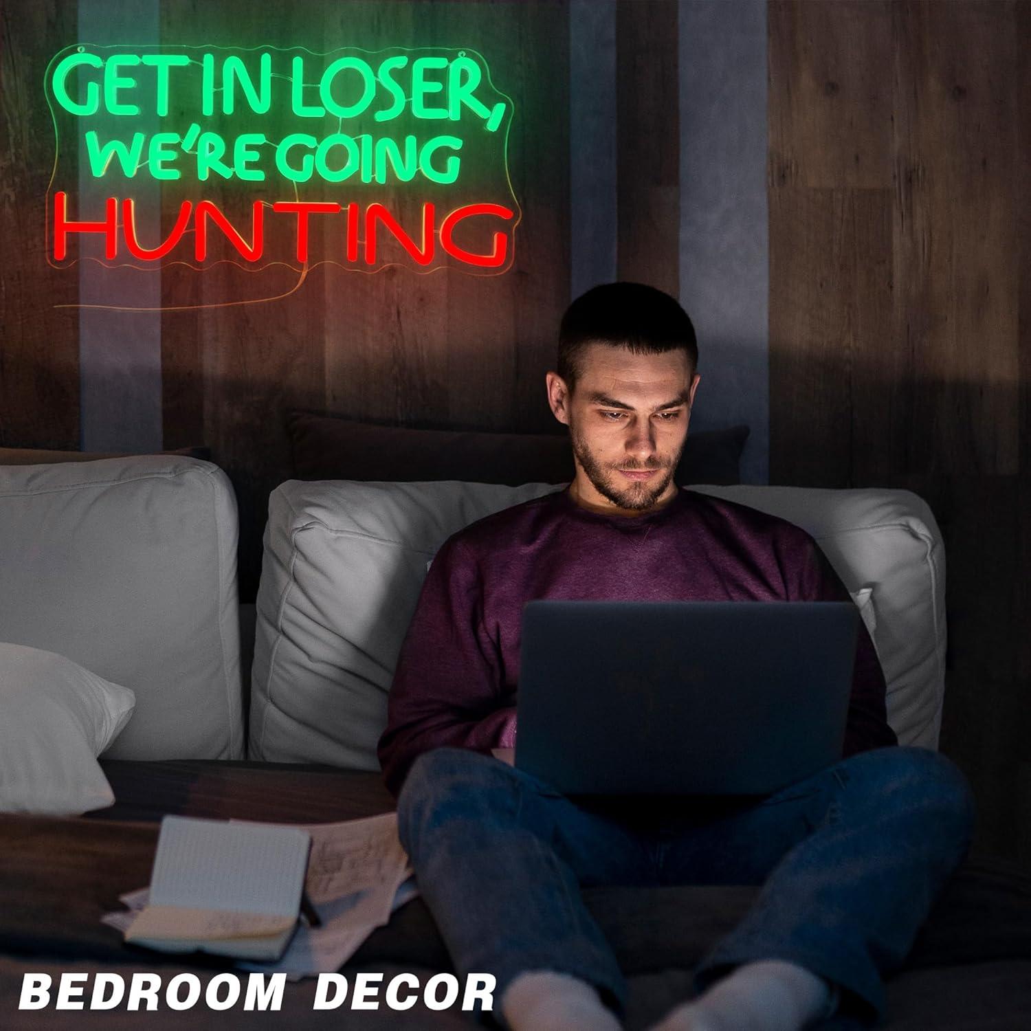 Funny Hunting Neon Sign LED Li - Outdoor Powerwall 评论和价格