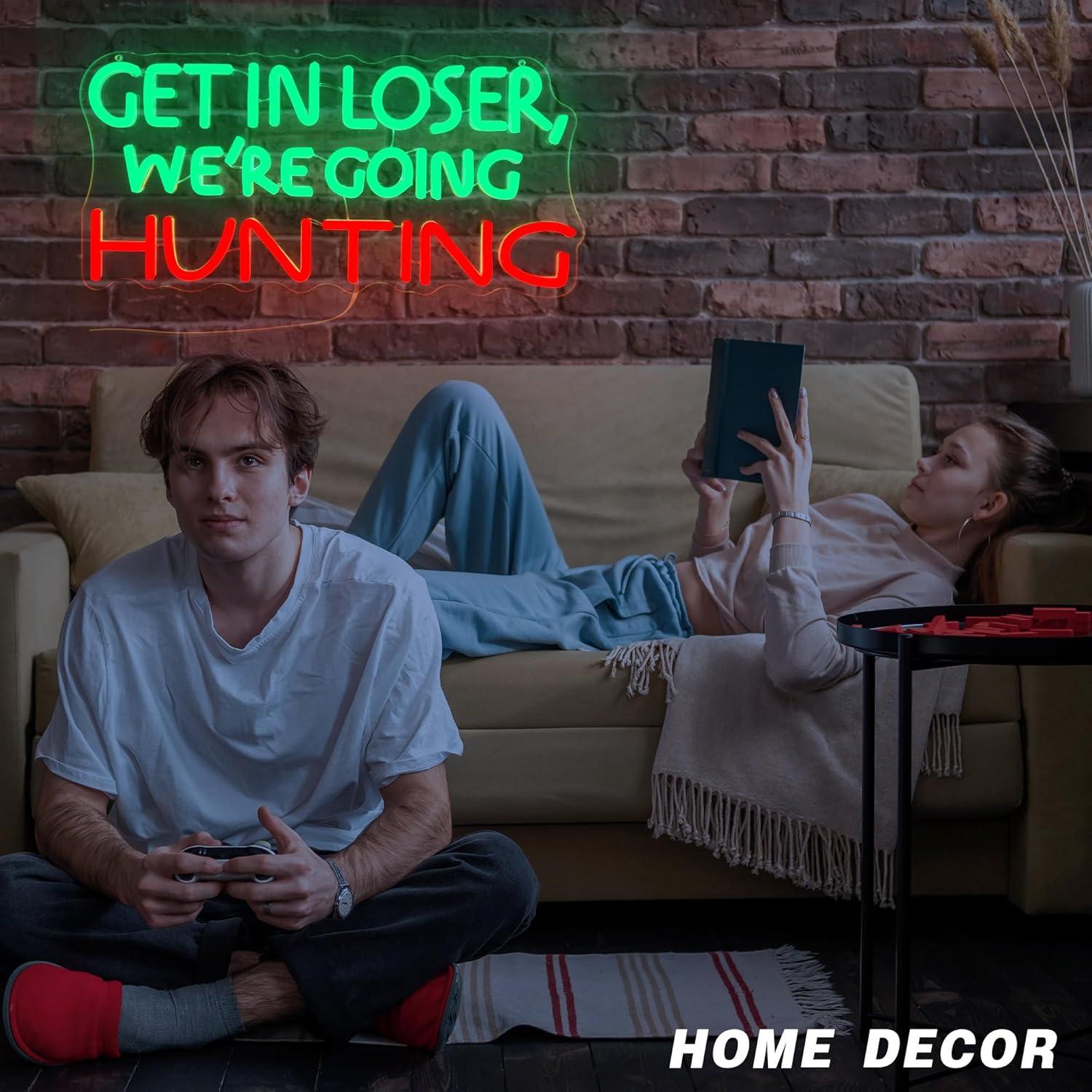 Funny Hunting Neon Sign LED Li - Outdoor Powerwall 评论和价格
