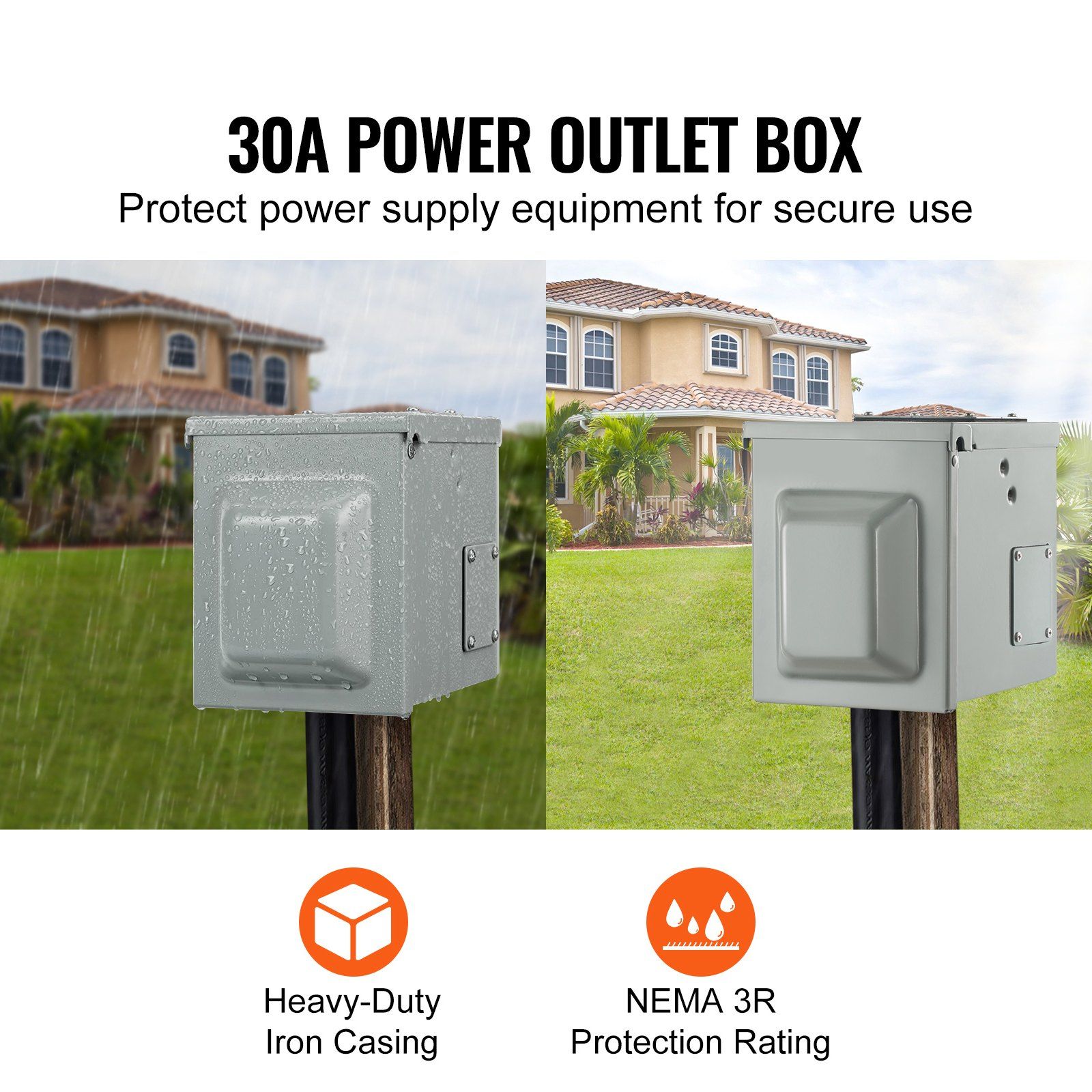 For UL Standards Tested 30 Amp - Outdoor Power Receptacle 评论和价格