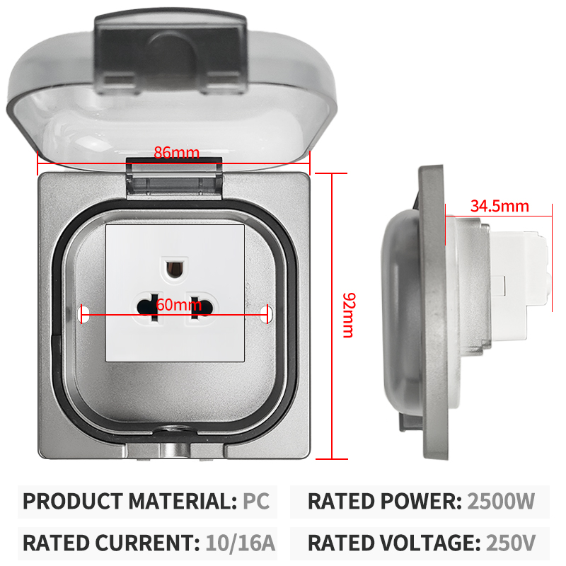 IP65 Waterproof Outdoor Socket - Outdoor Power Receptacle 评论和价格