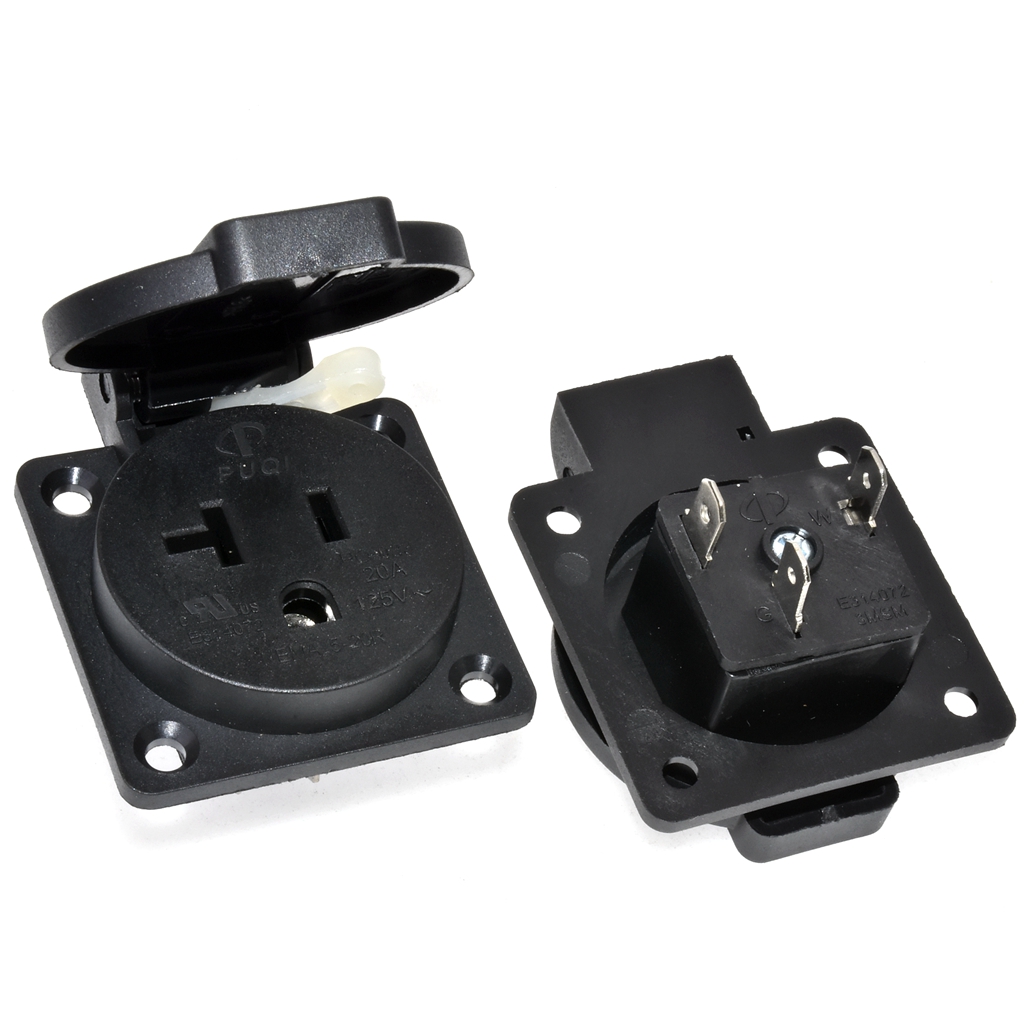 Black 125V 15A 20A IP44 CE Ame - Outdoor Power Receptacle 评论和价格