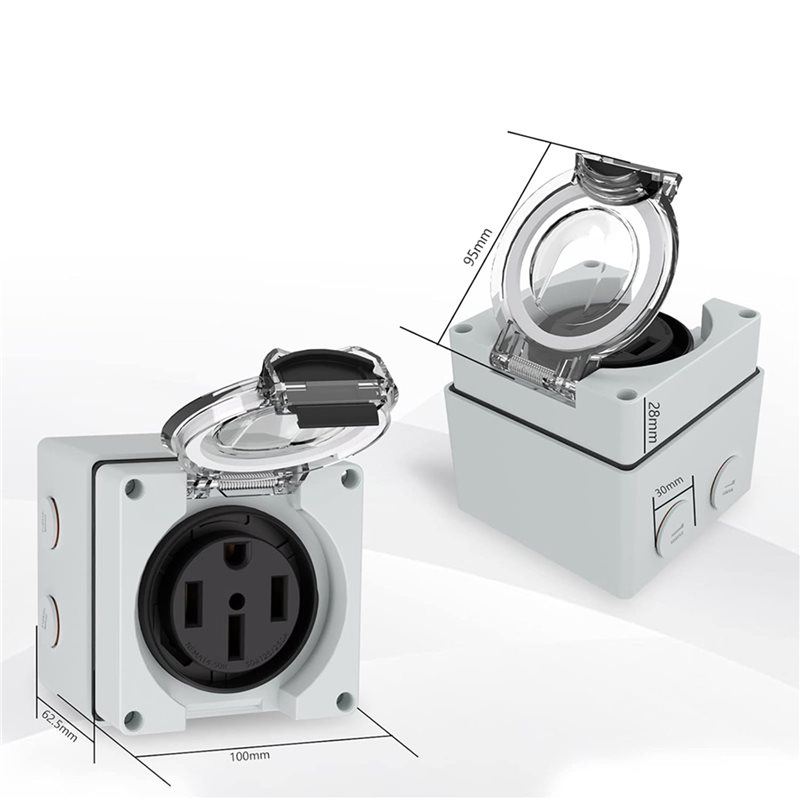 Y17A 6X 50Amp Power Outlet Box - Outdoor Power Receptacle 评论和价格