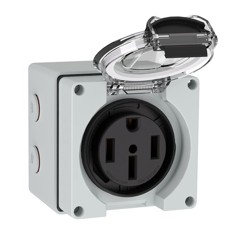 Y17A 6X 50Amp Power Outlet Box - Outdoor Power Receptacle 评论和价格