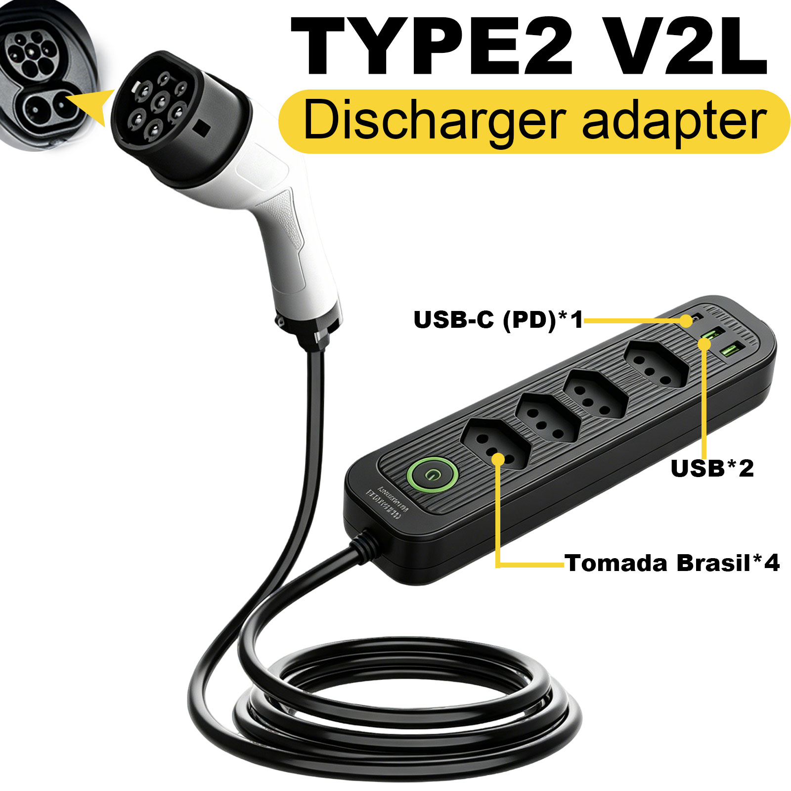 Type2 V2L Discharge Adapter 16 - Outdoor Power Solutions 评论和价格