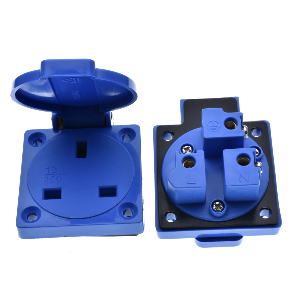 1pcs Britain Black Blue 13A 25 - Outdoor Power Receptacle 评论和价格