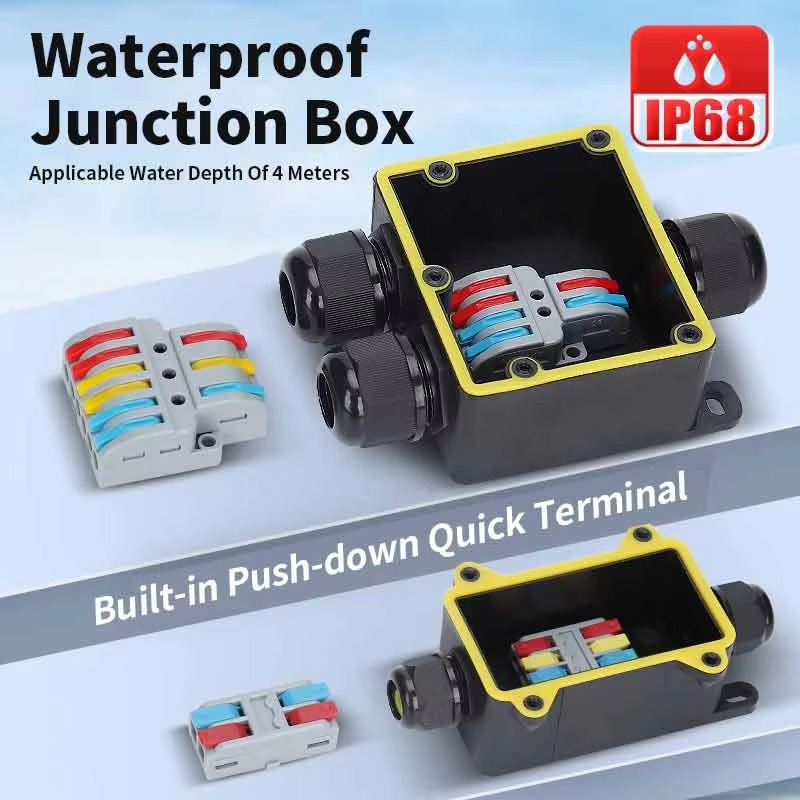 Junction Box Waterproof IP68 2 - Outdoor Power Plug In 评论和价格