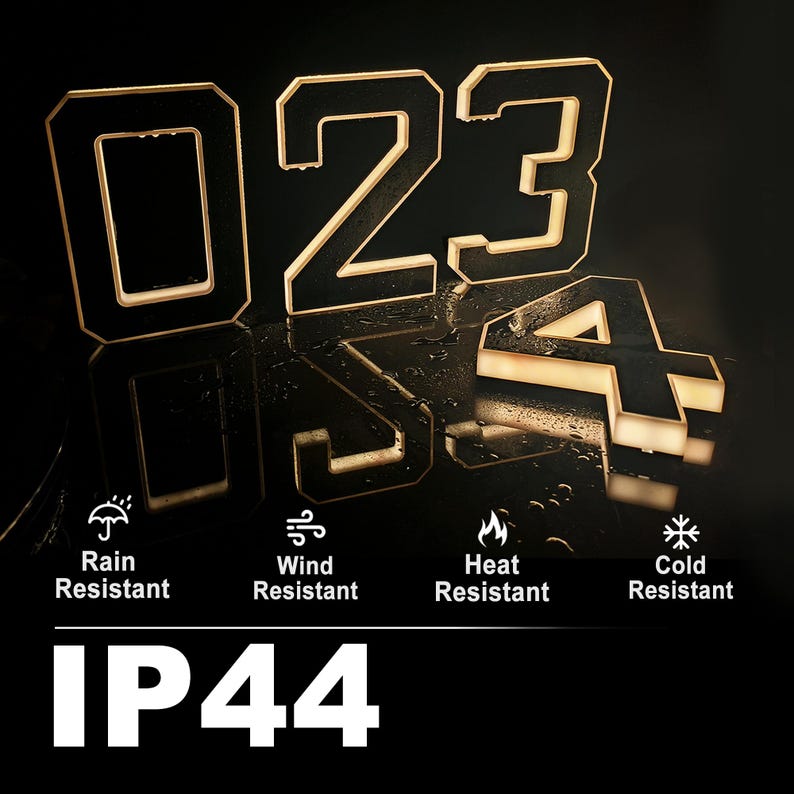 Solar LED House Number Sign Wa - Outdoor Power Outlet Solar 评论和价格