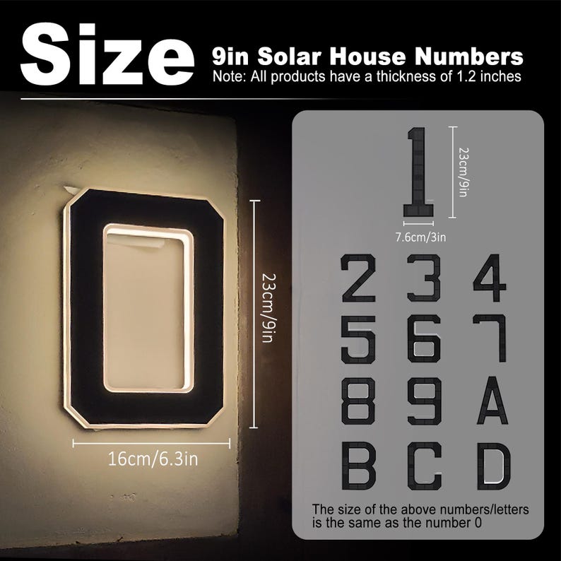 Solar LED House Number Sign Wa - Outdoor Power Outlet Solar 评论和价格