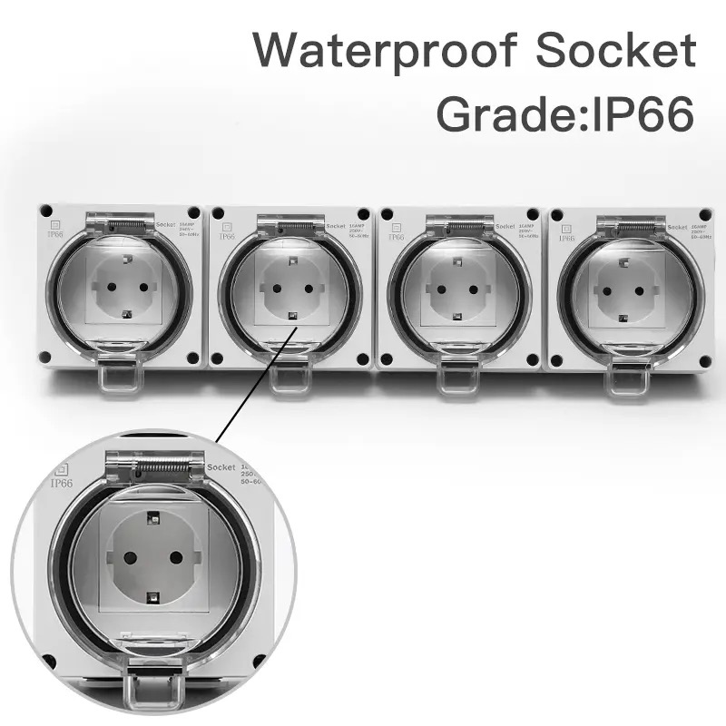 IP66 waterproof power receptac - Outdoor Power Receptacle 评论和价格
