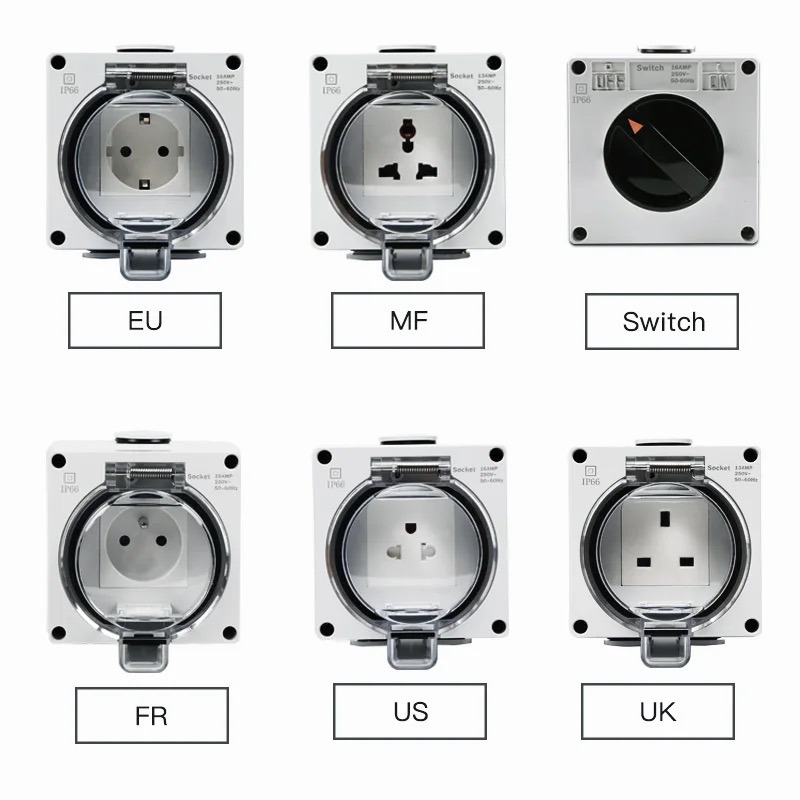 IP66 waterproof power receptac - Outdoor Power Receptacle 评论和价格