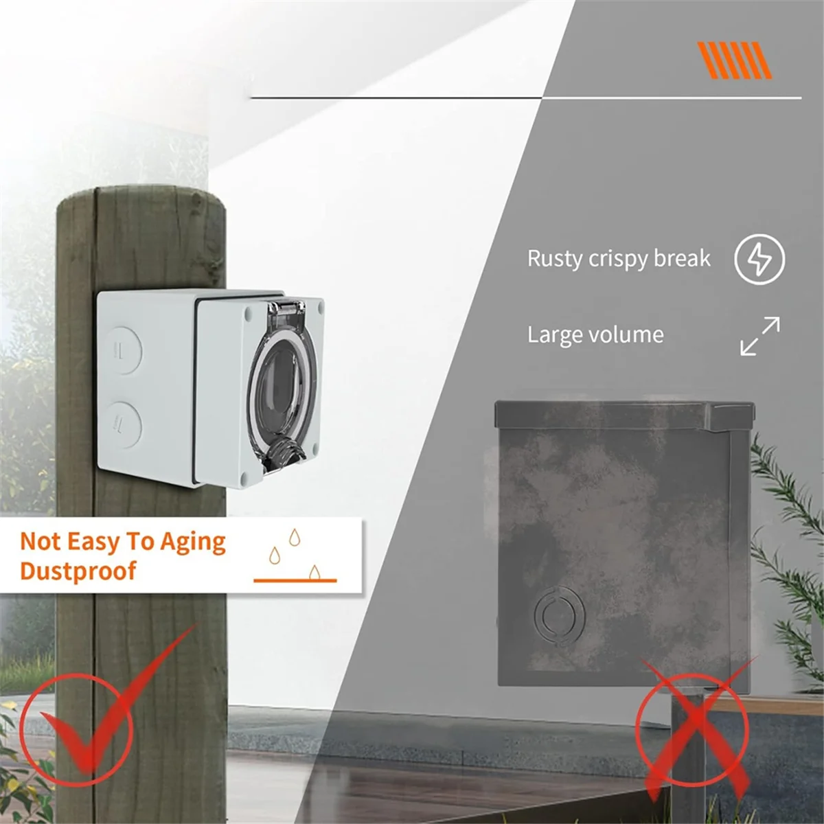 Power Outlet Box, 125/250Volt  - Outdoor Power Receptacle 评论和价格