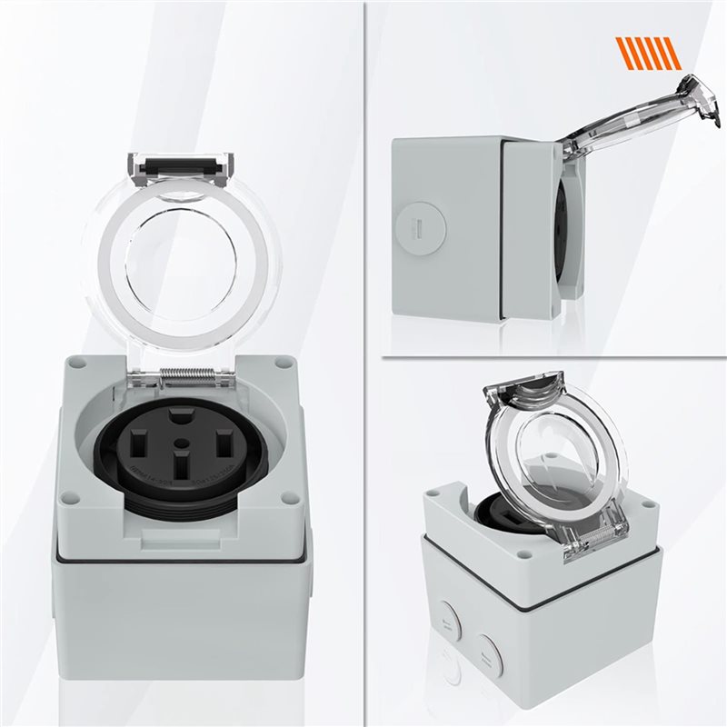 ABZL 6X 50Amp Power Outlet Box - Outdoor Power Receptacle 评论和价格