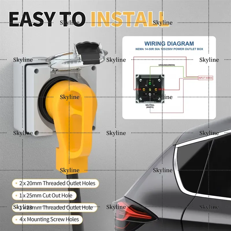 B67A 50 Amp Power Outlet Box 1 - Outdoor Power Receptacle 评论和价格