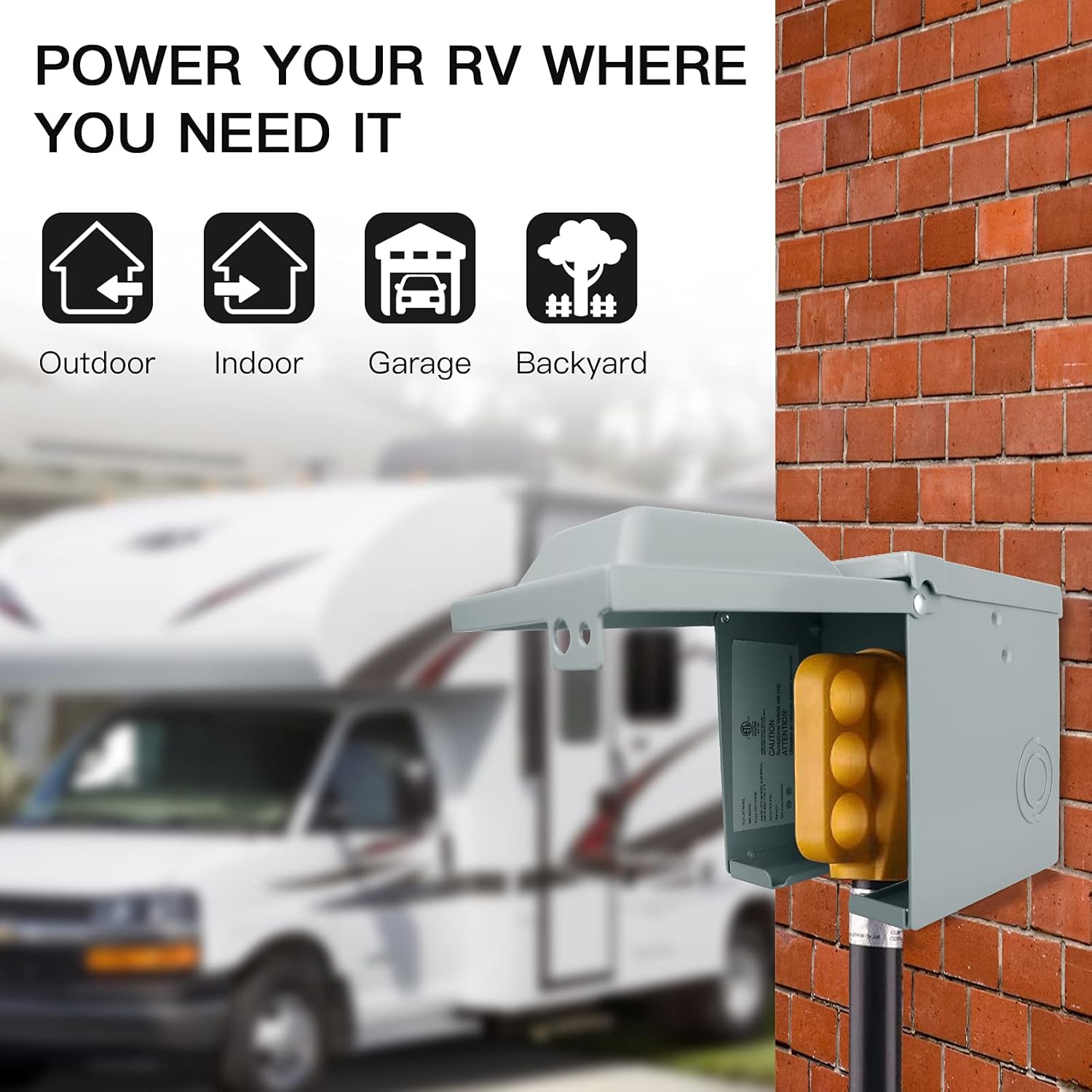 30/50 Amp 125/250 Volt RV Powe - Outdoor Power Receptacle 评论和价格