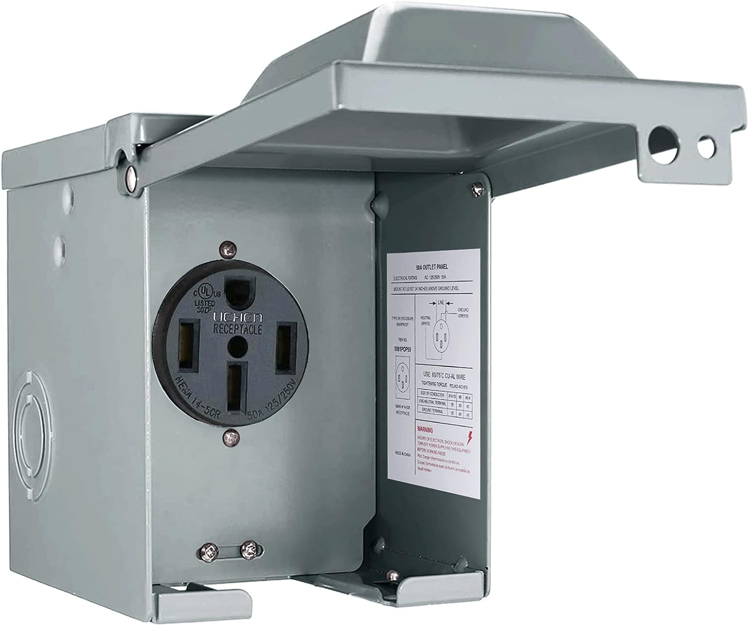 30/50 Amp 125/250 Volt RV Powe - Outdoor Power Receptacle 评论和价格