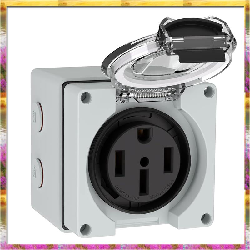 AA46 HOT-50Amp Outdoor Power O - Outdoor Power Receptacle 评论和价格