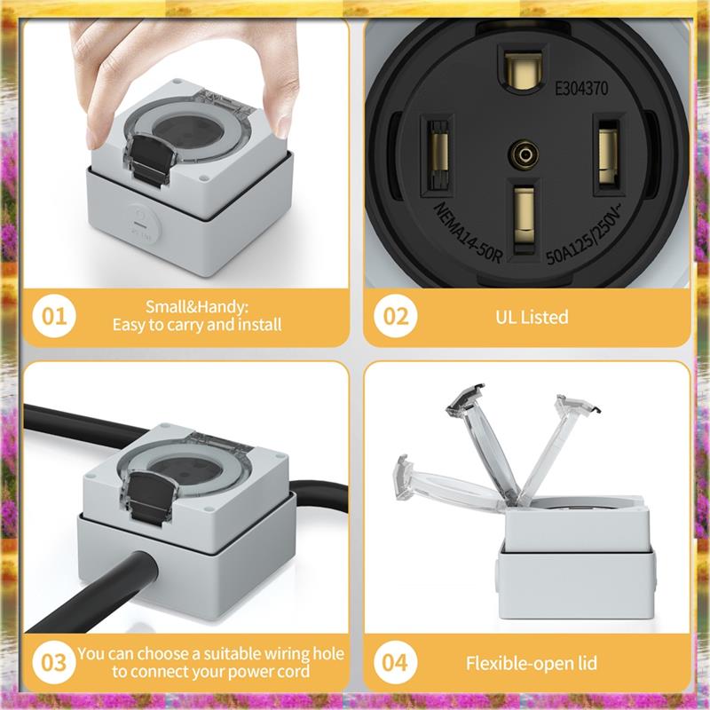 AA46 HOT-50Amp Outdoor Power O - Outdoor Power Receptacle 评论和价格