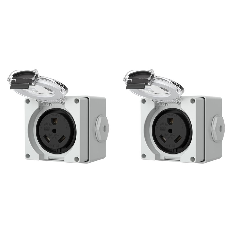 B62B-2X 30Amp Power Outlet Box - Outdoor Power Receptacle 评论和价格