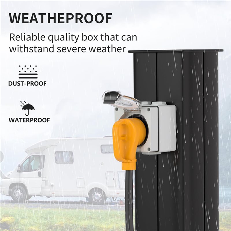 B62B-2X 30Amp Power Outlet Box - Outdoor Power Receptacle 评论和价格