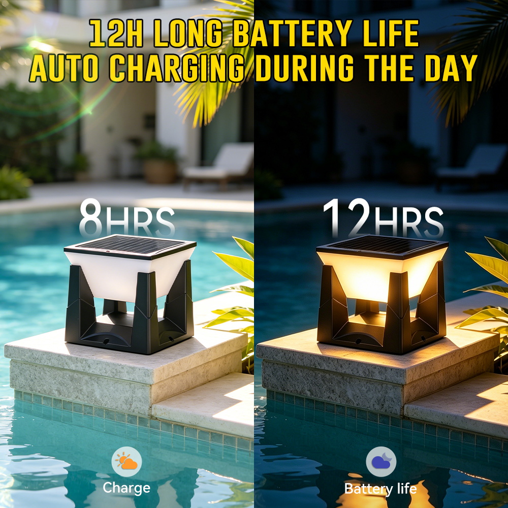 Waterproof LED Solar Pillar La - Outdoor Power Outlet Solar 评论和价格